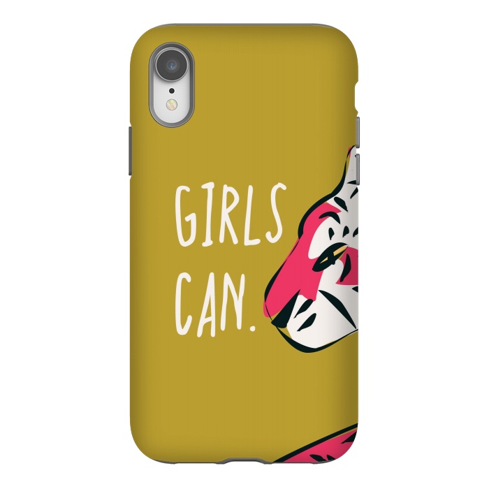 iPhone Xr StrongFit Girls can, mustard by Jelena Obradovic