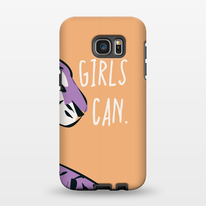 Galaxy S7 EDGE StrongFit Girls can, peach by Jelena Obradovic