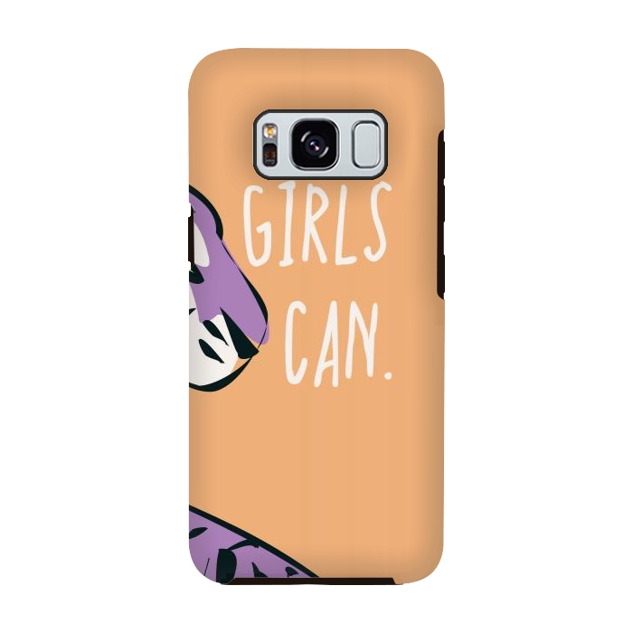 Galaxy S8 StrongFit Girls can, peach by Jelena Obradovic