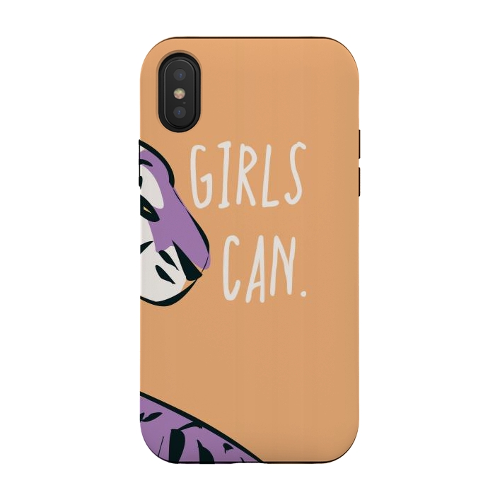iPhone Xs / X StrongFit Girls can, peach by Jelena Obradovic