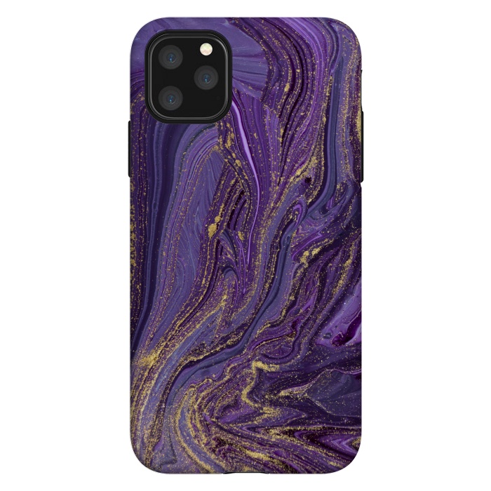 iPhone 11 Pro Max StrongFit Purple and Gold Marble by ArtsCase