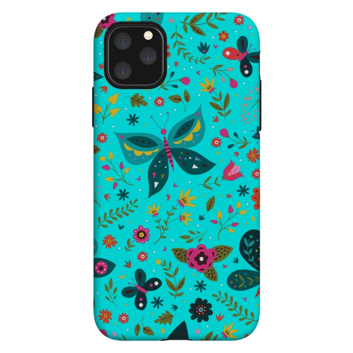 iPhone 11 Pro Max StrongFit Butterflies Dancing In Aquamarine by ArtsCase