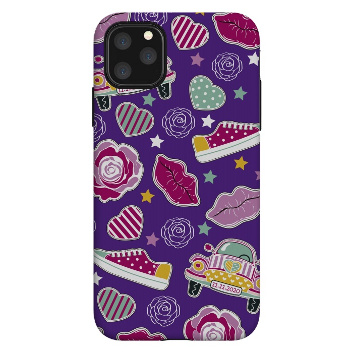 iPhone 11 Pro Max StrongFit Purple Hippie Style by ArtsCase