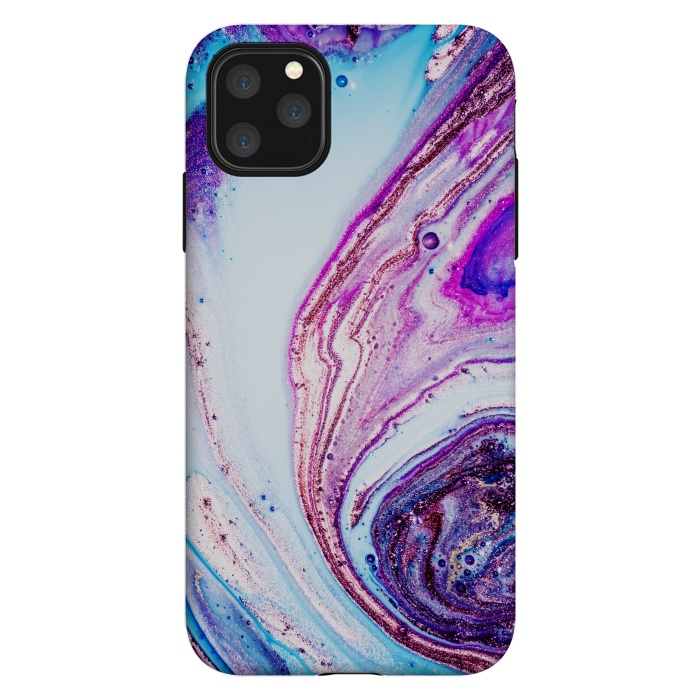 iPhone 11 Pro Max StrongFit Watercolors In Blue And Purple  by ArtsCase