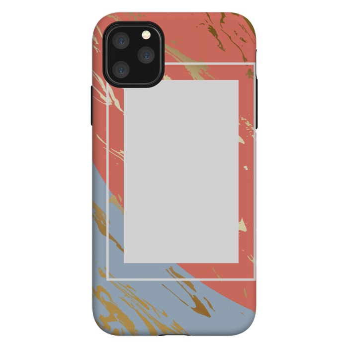 iPhone 11 Pro Max StrongFit Liquid In Melon, Gray And Gold by ArtsCase