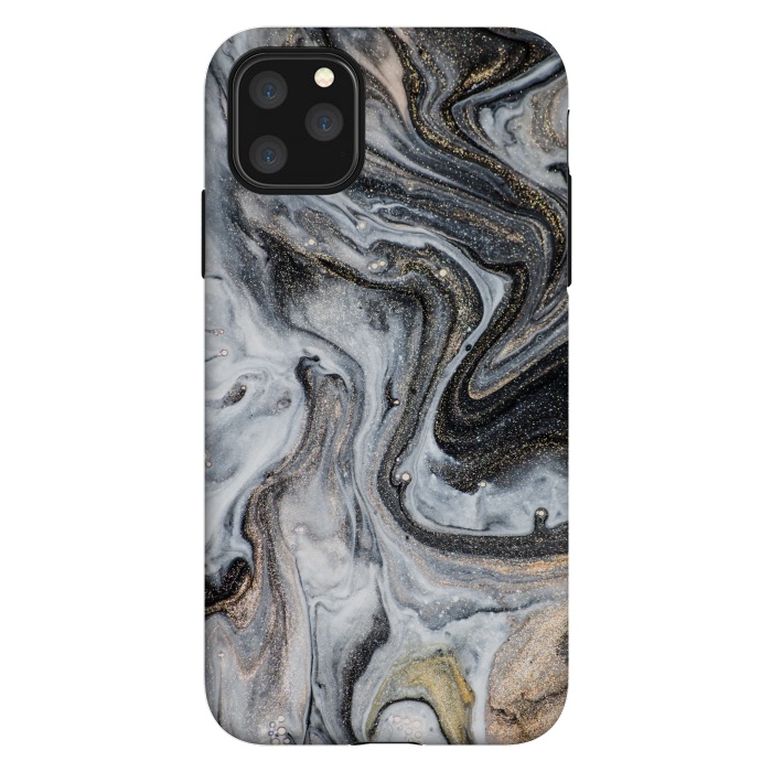 iPhone 11 Pro Max StrongFit Black and Gold Marble by ArtsCase