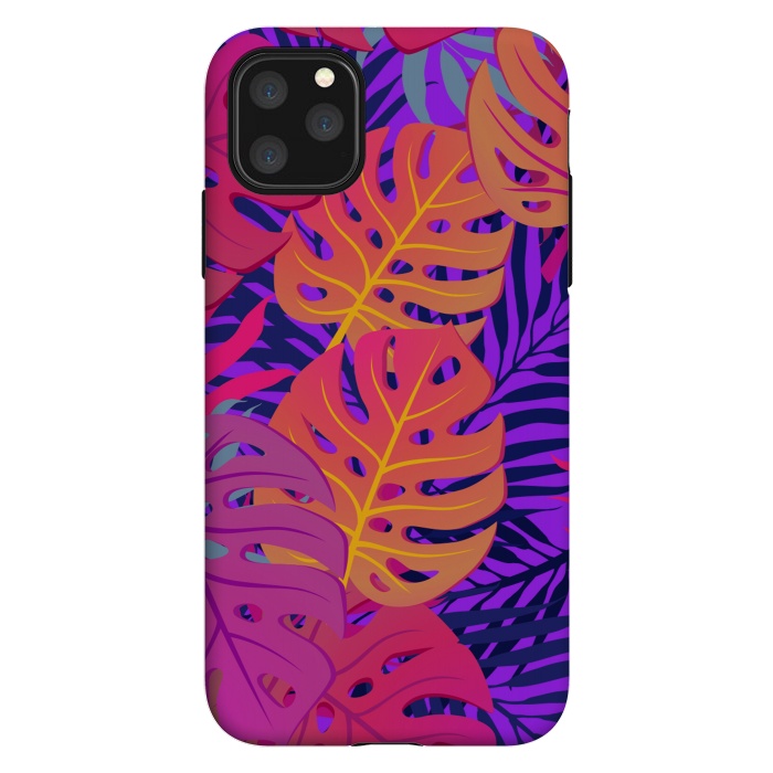 iPhone 11 Pro Max StrongFit Palm Trees In Summer And Neon by ArtsCase