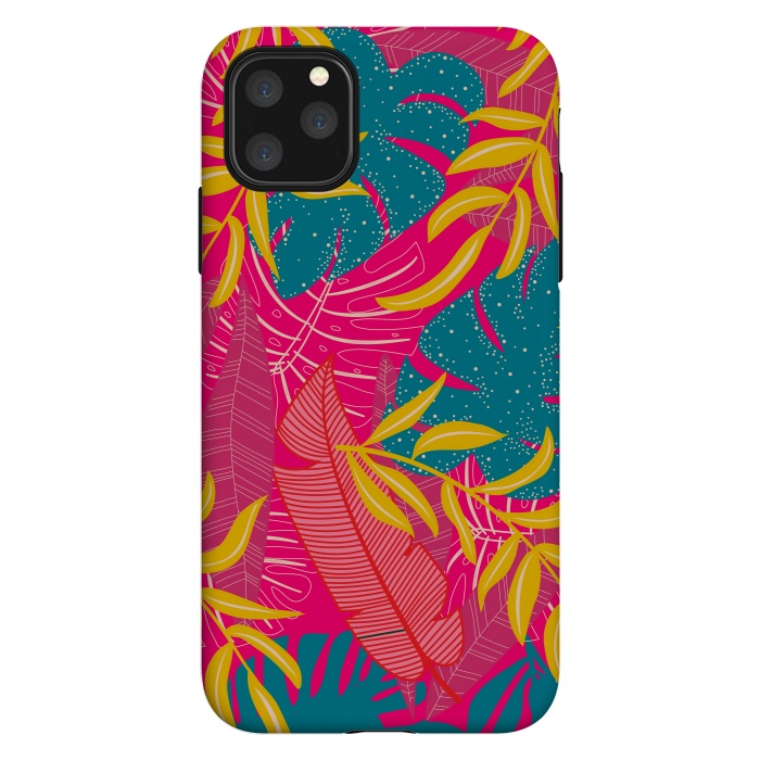 iPhone 11 Pro Max StrongFit Palm Patterns In Warm Colors by ArtsCase