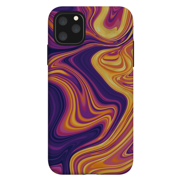 iPhone 11 Pro Max StrongFit Fluid marbling with Swirls by ArtsCase