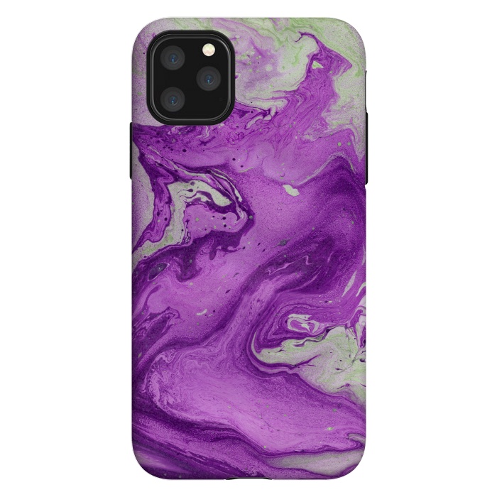 iPhone 11 Pro Max StrongFit Hand painted marble design Violet and beige by ArtsCase