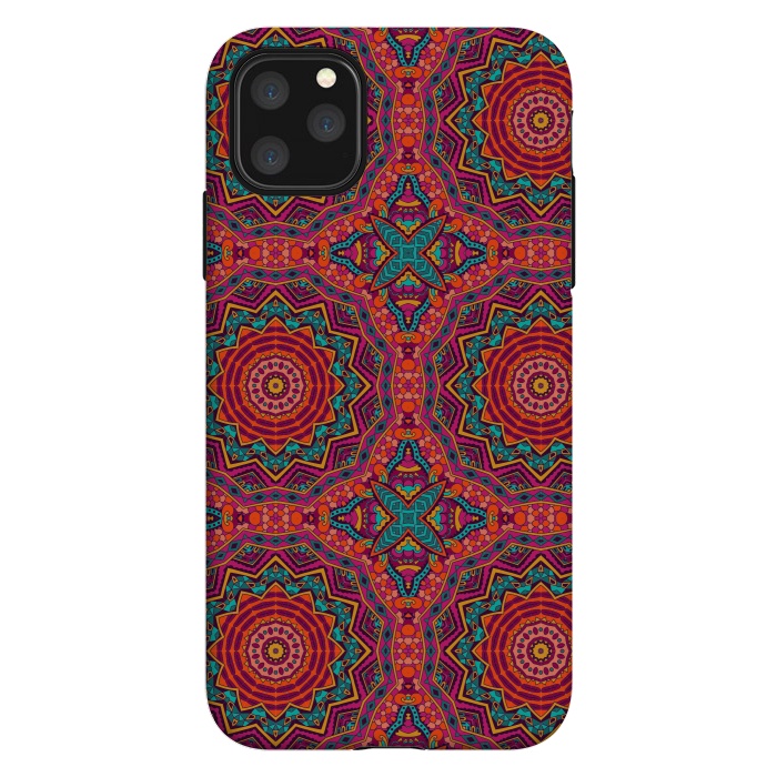 iPhone 11 Pro Max StrongFit Mosaic mandalas with earth colors by ArtsCase