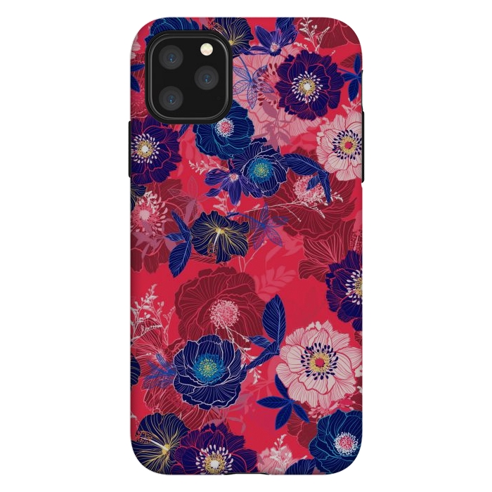 iPhone 11 Pro Max StrongFit Country Flowers in Red Sky by ArtsCase