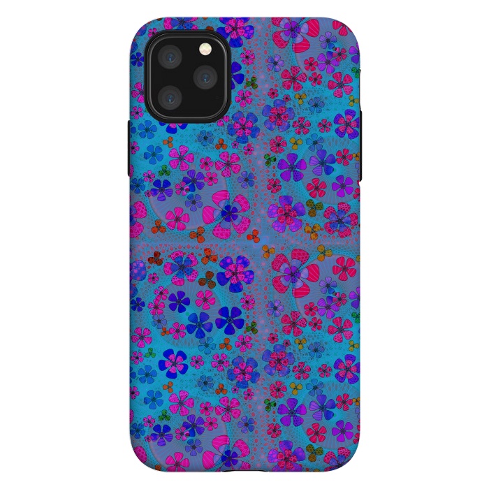 iPhone 11 Pro Max StrongFit psychedelic flowers in summer by ArtsCase