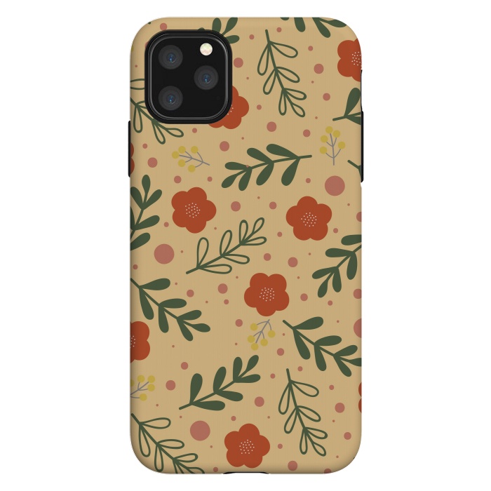 iPhone 11 Pro Max StrongFit orange flowers for october by ArtsCase