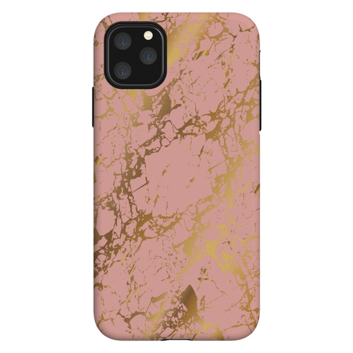 iPhone 11 Pro Max StrongFit Salmon with golden details by ArtsCase