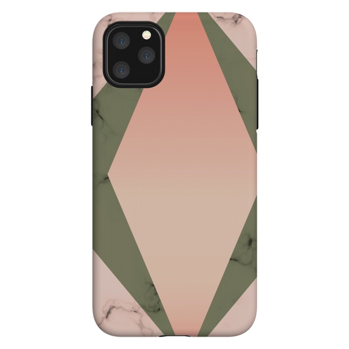 iPhone 11 Pro Max StrongFit Marble design with diamond figure by ArtsCase