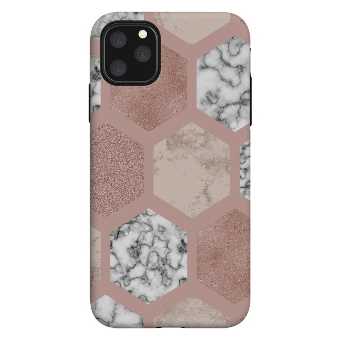 iPhone 11 Pro Max StrongFit Marble Geometrical abstract design by ArtsCase