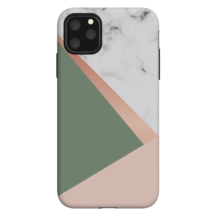 iPhone 11 Pro Max StrongFit Marble geometric design with triangular image by ArtsCase