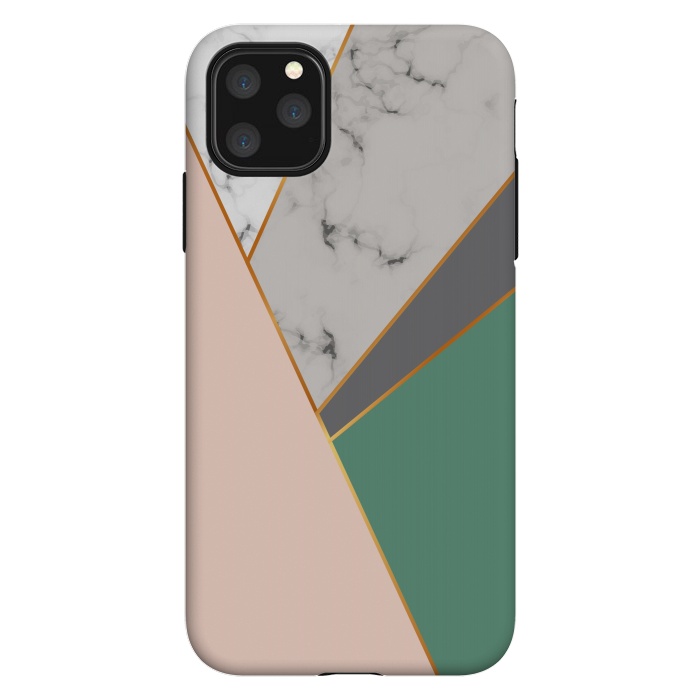 iPhone 11 Pro Max StrongFit Modern Geometric Design with golden lines by ArtsCase