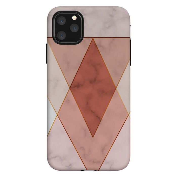 iPhone 11 Pro Max StrongFit Modern Marble Geometric Design Triangular by ArtsCase