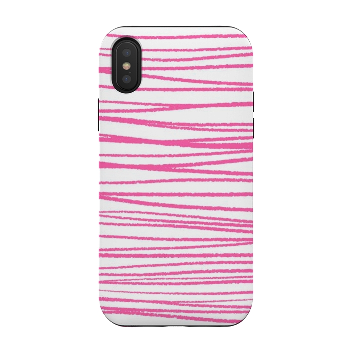 iPhone Xs / X StrongFit Pink Threads by Martina