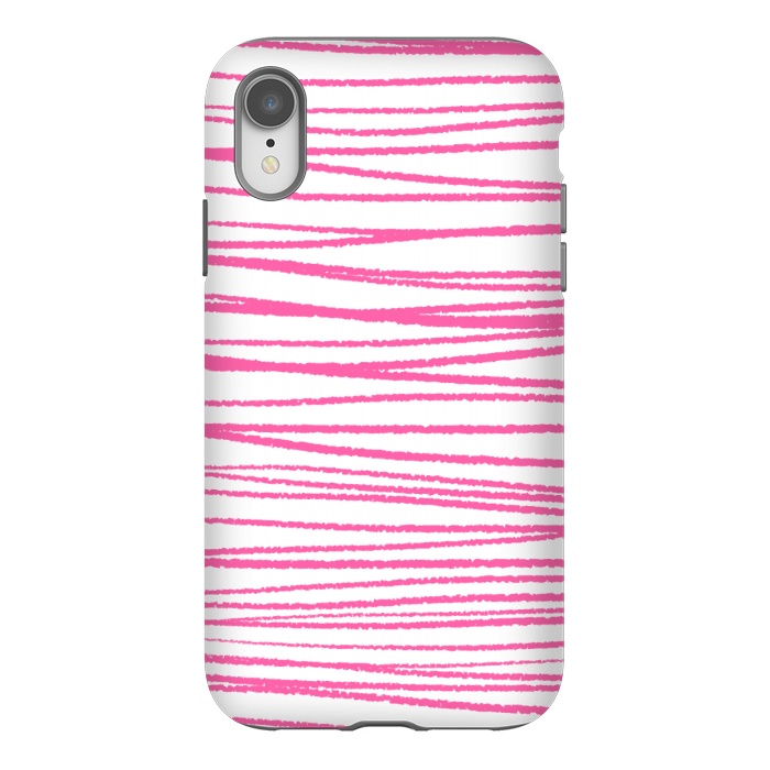 iPhone Xr StrongFit Pink Threads by Martina