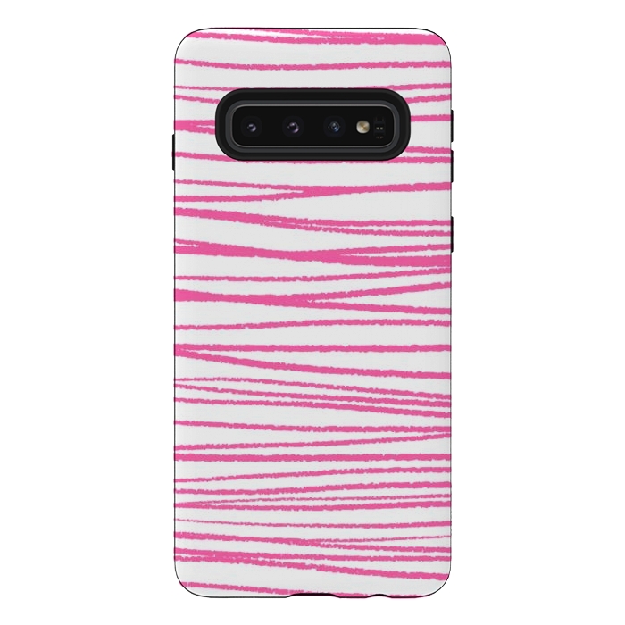 Galaxy S10 StrongFit Pink Threads by Martina