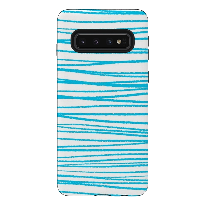 Galaxy S10 StrongFit Blue Threads by Martina