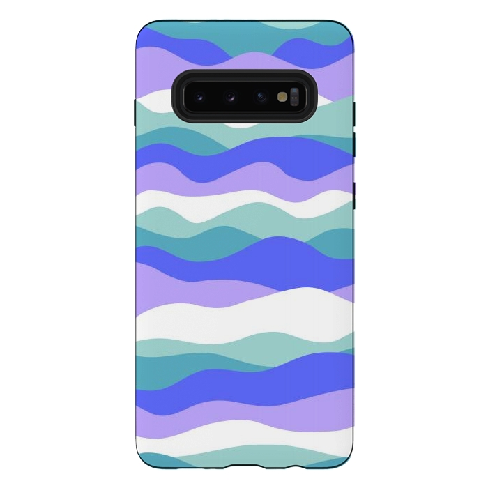 Galaxy S10 plus StrongFit Blue waves by Martina