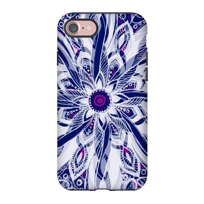 iPhone 7 StrongFit Purple Dreams Mandala by Rose Halsey