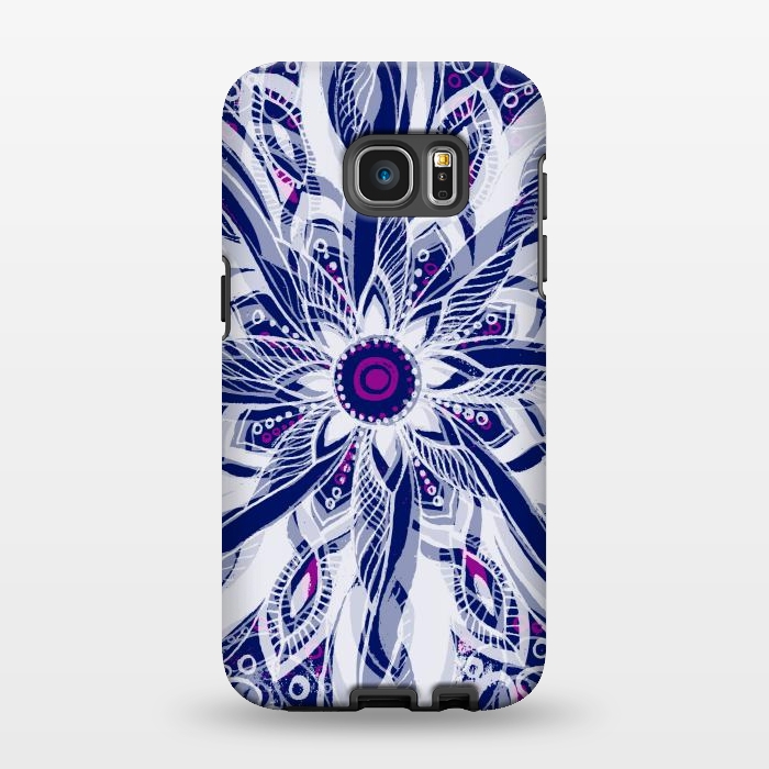 Galaxy S7 EDGE StrongFit Purple Dreams Mandala by Rose Halsey