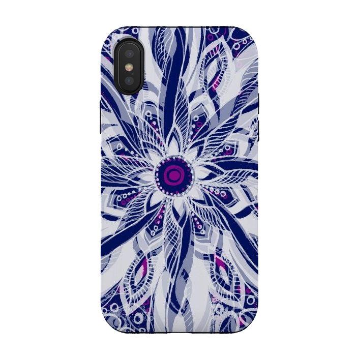 iPhone Xs / X StrongFit Purple Dreams Mandala by Rose Halsey