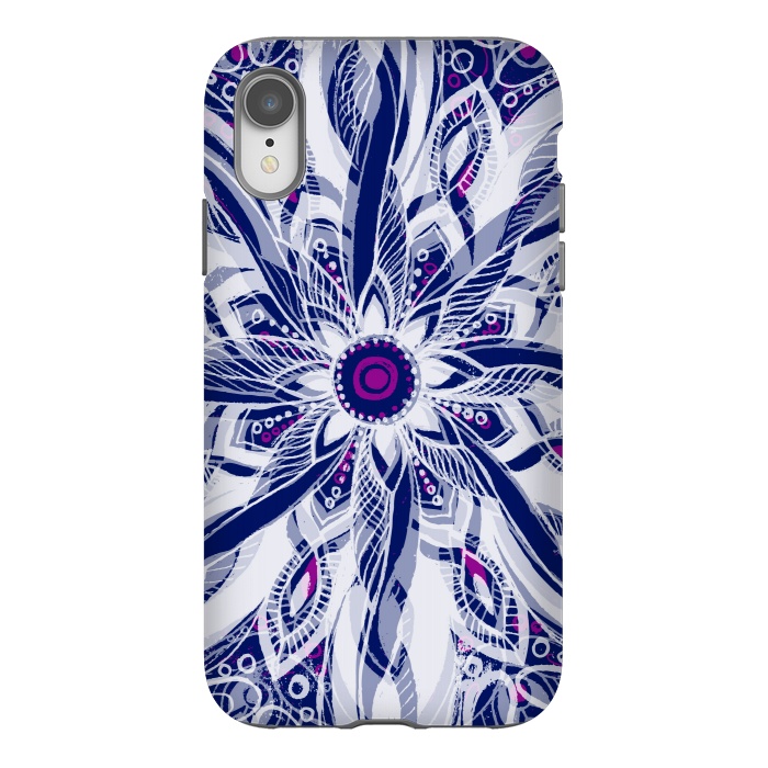 iPhone Xr StrongFit Purple Dreams Mandala by Rose Halsey
