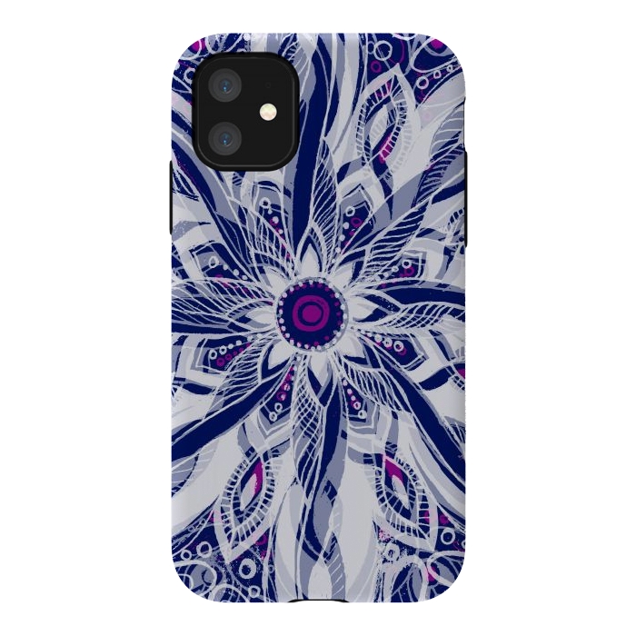 iPhone 11 StrongFit Purple Dreams Mandala by Rose Halsey