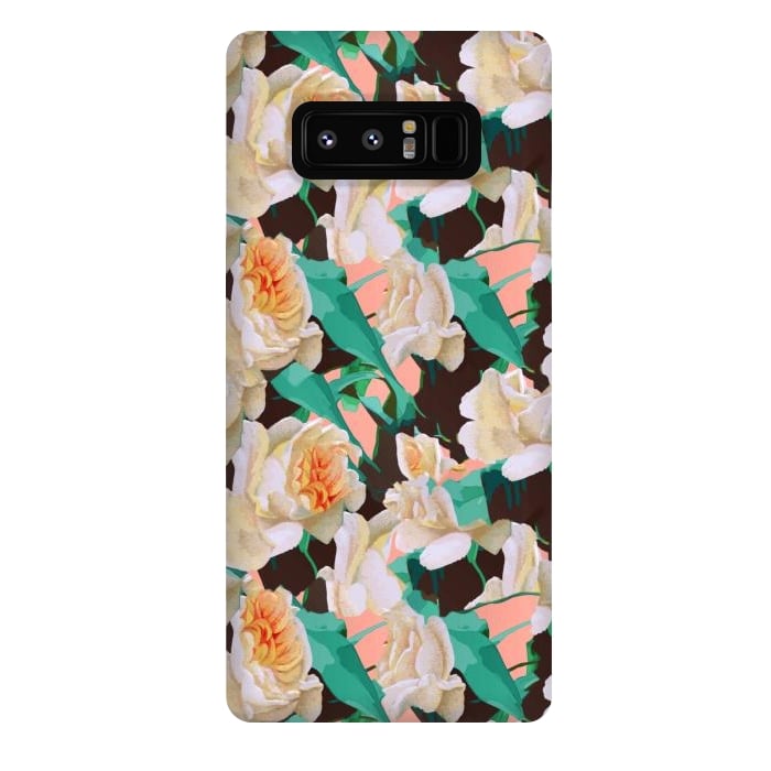 Galaxy Note 8 StrongFit Tropical & White Blossom by Uma Prabhakar Gokhale