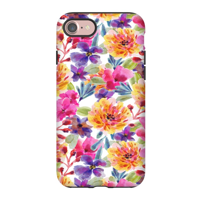 iPhone 7 StrongFit MULTI COLOUR FLORAL PATTERN by MALLIKA