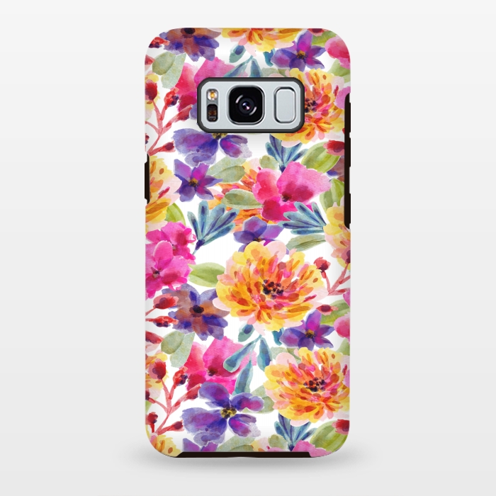 Galaxy S8 plus StrongFit MULTI COLOUR FLORAL PATTERN by MALLIKA