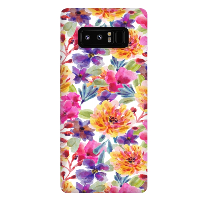 Galaxy Note 8 StrongFit MULTI COLOUR FLORAL PATTERN by MALLIKA