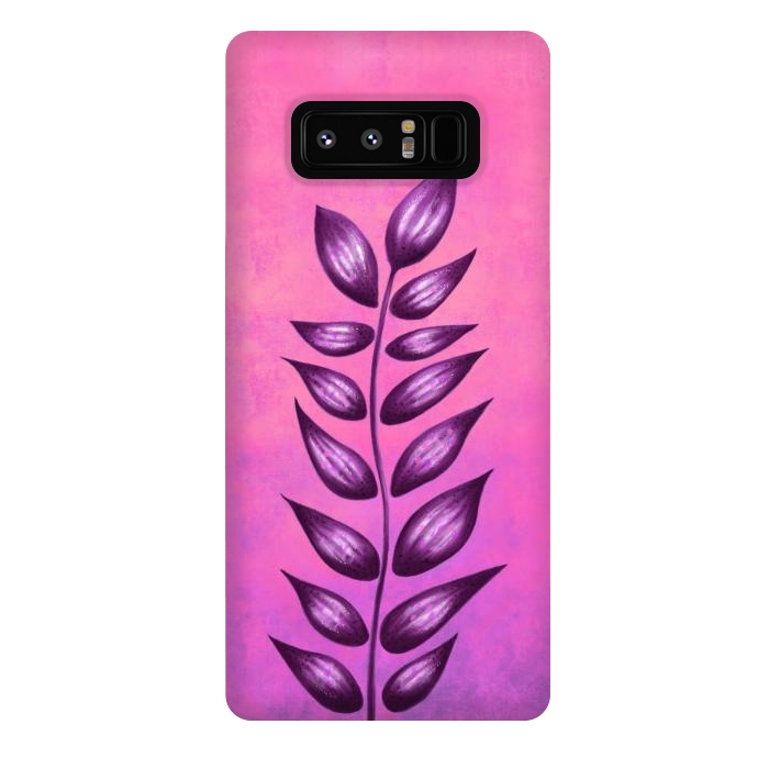 Galaxy Note 8 StrongFit Abstract Plant Surreal Botanical Art In Pink And Purple by Boriana Giormova