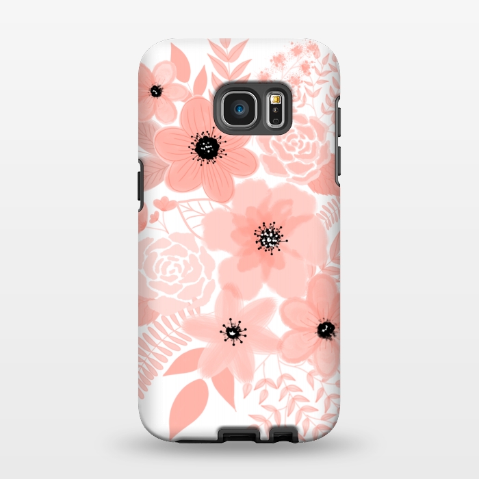 Galaxy S7 EDGE StrongFit Peach flowers by Jms