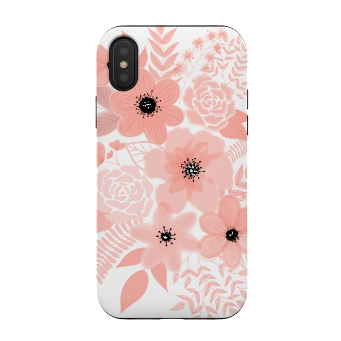 iPhone Xs / X StrongFit Peach flowers by Jms