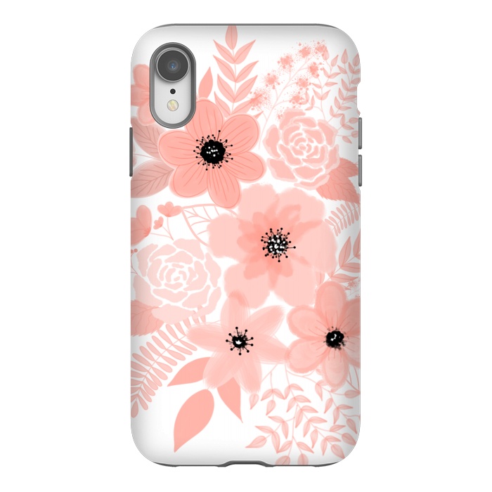 iPhone Xr StrongFit Peach flowers by Jms