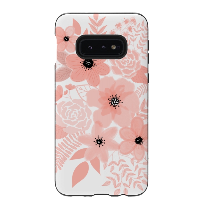 Galaxy S10e StrongFit Peach flowers by Jms