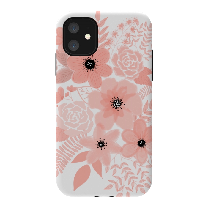 iPhone 11 StrongFit Peach flowers by Jms