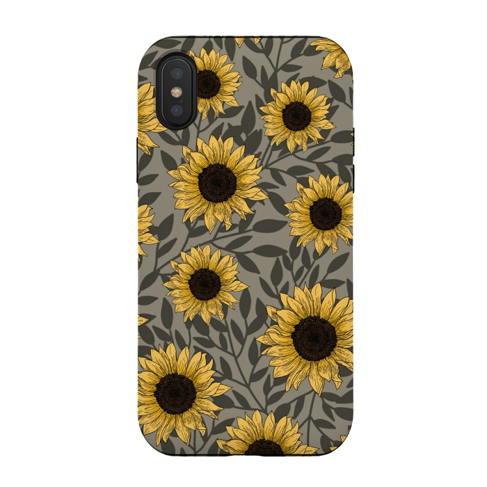 iPhone Xs / X StrongFit Sunflowers. by Jms