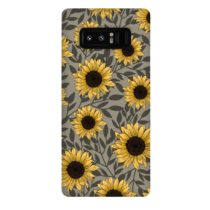 Galaxy Note 8 StrongFit Sunflowers. by Jms