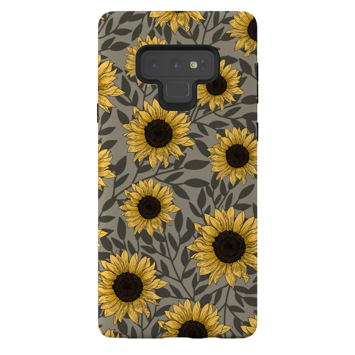 Galaxy Note 9 StrongFit Sunflowers. by Jms
