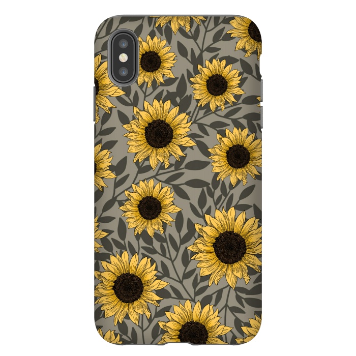 iPhone Xs Max StrongFit Sunflowers. by Jms
