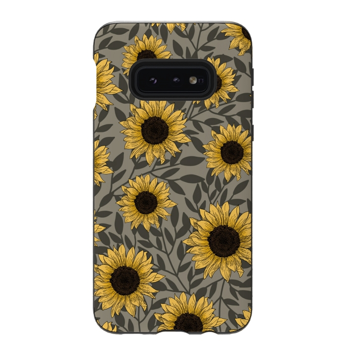 Galaxy S10e StrongFit Sunflowers. by Jms