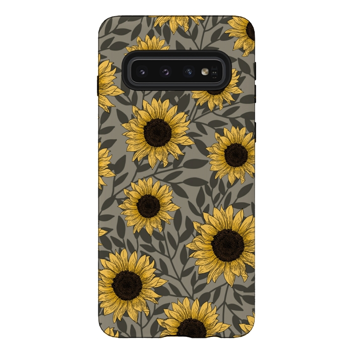 Galaxy S10 StrongFit Sunflowers. by Jms